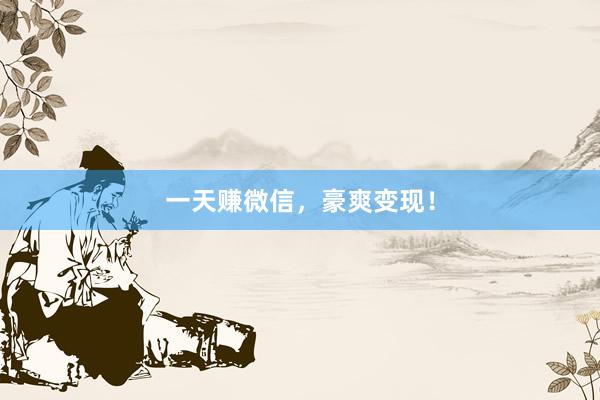 一天赚微信，豪爽变现！