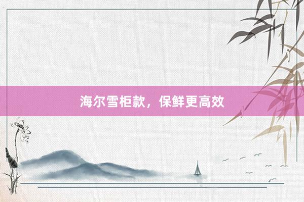 海尔雪柜款，保鲜更高效