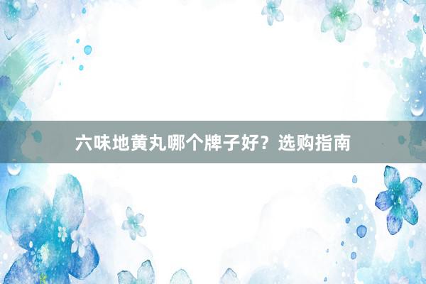 六味地黄丸哪个牌子好？选购指南
